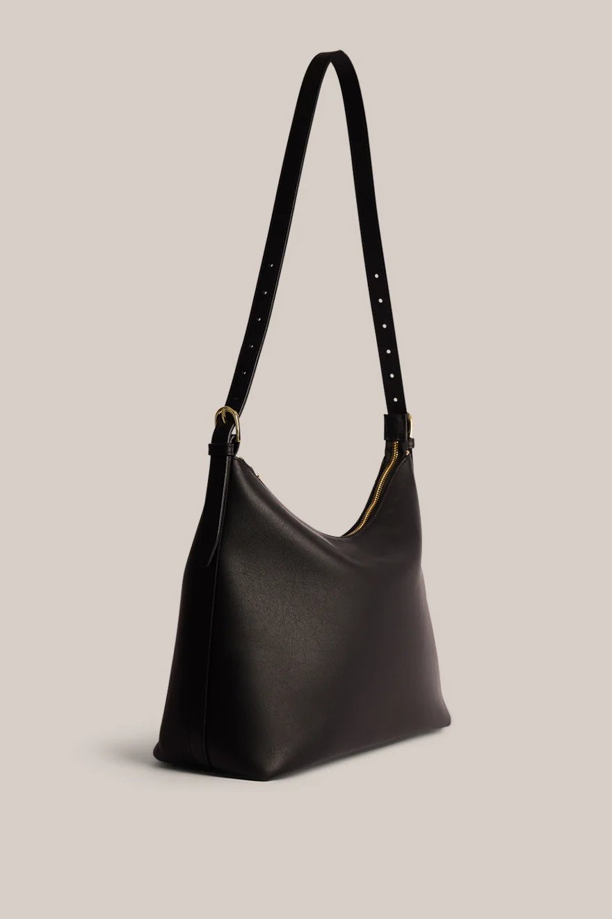 Harper Black Leather Hobo - Image 4