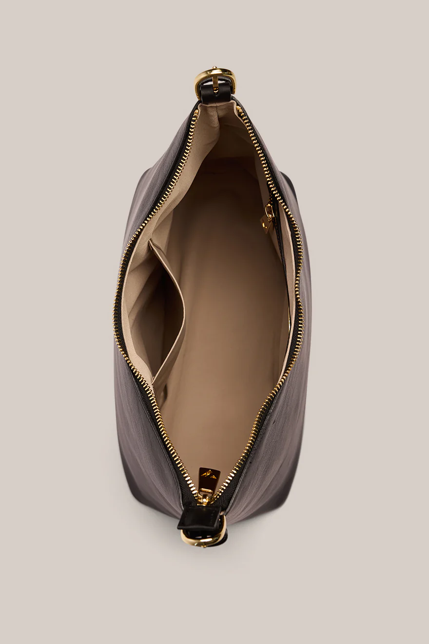 Harper Black Leather Hobo - Image 5
