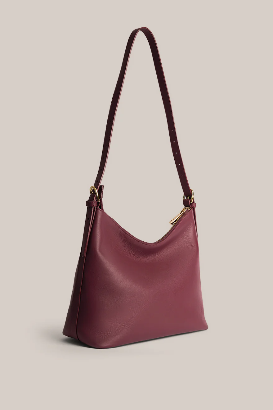 Harper Bordeaux Leather Hobo - Image 4