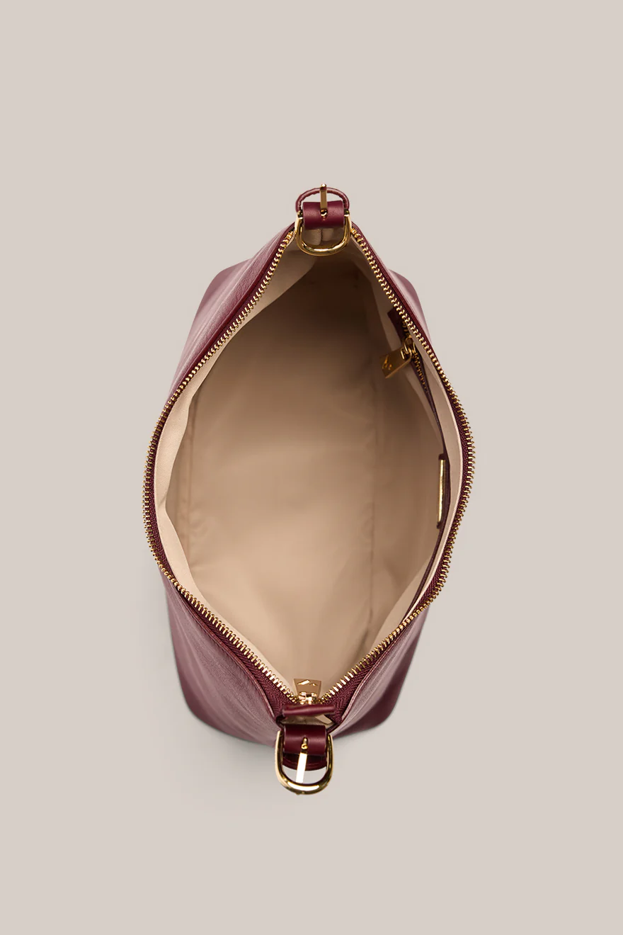 Harper Bordeaux Leather Hobo - Image 5