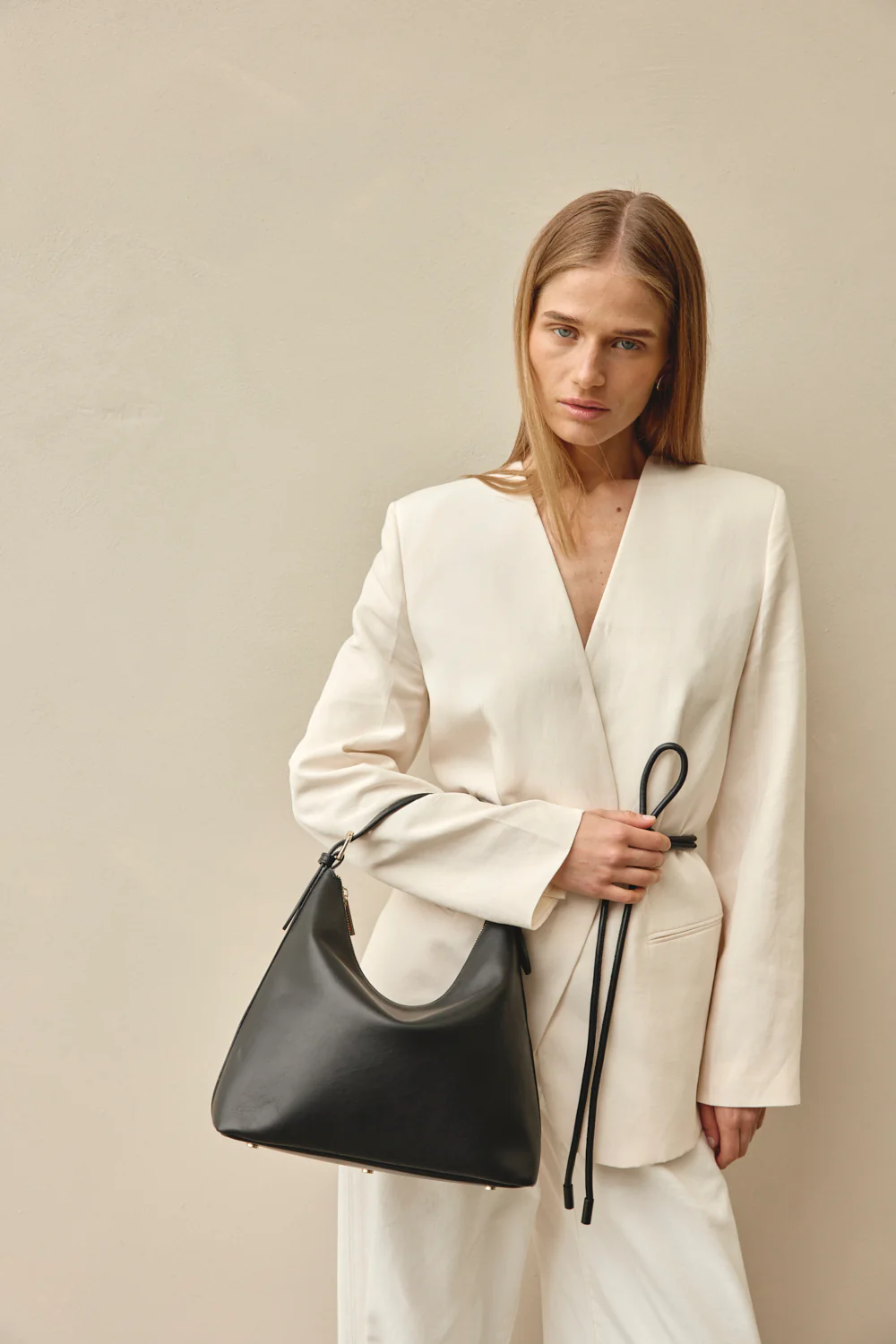 Harper Black Leather Hobo - Image 6