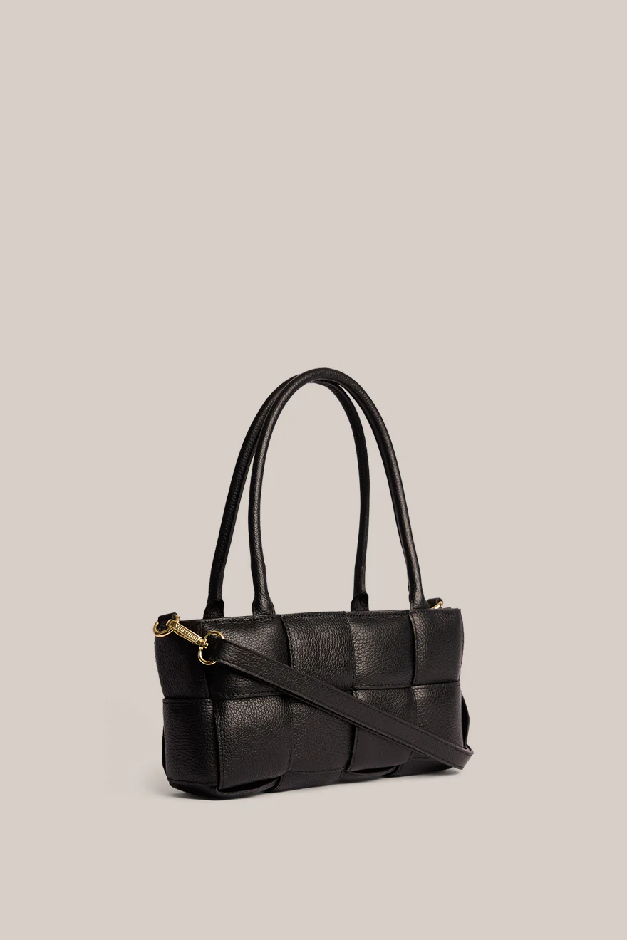 Margot Black Woven Baguette - Image 4