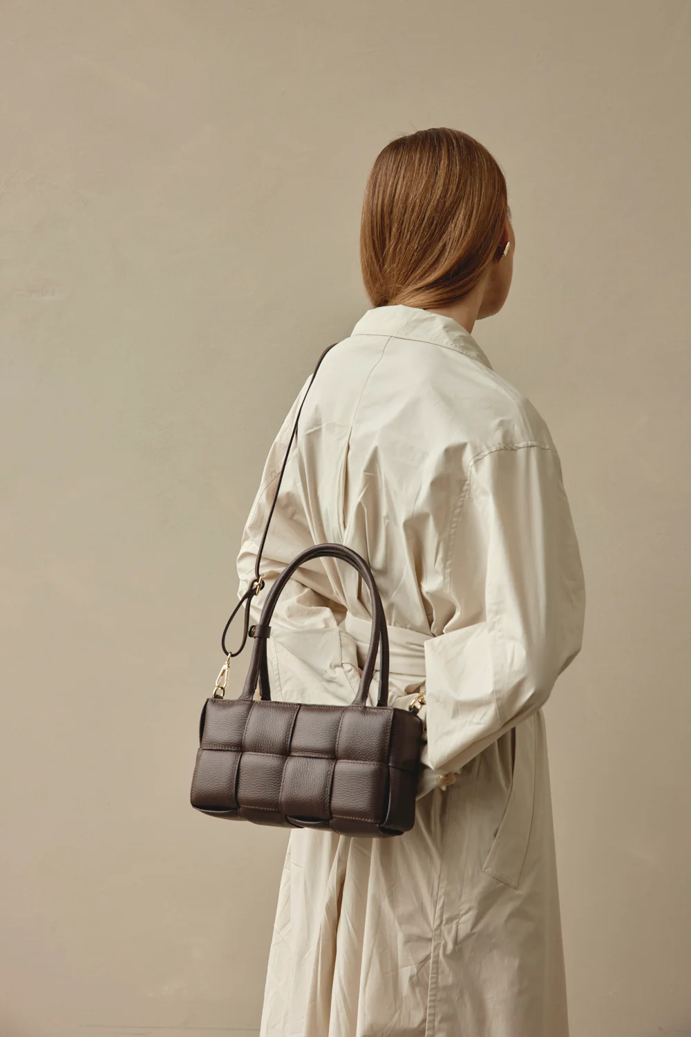 Margot Dark Chocolate Woven Baguette - Image 3