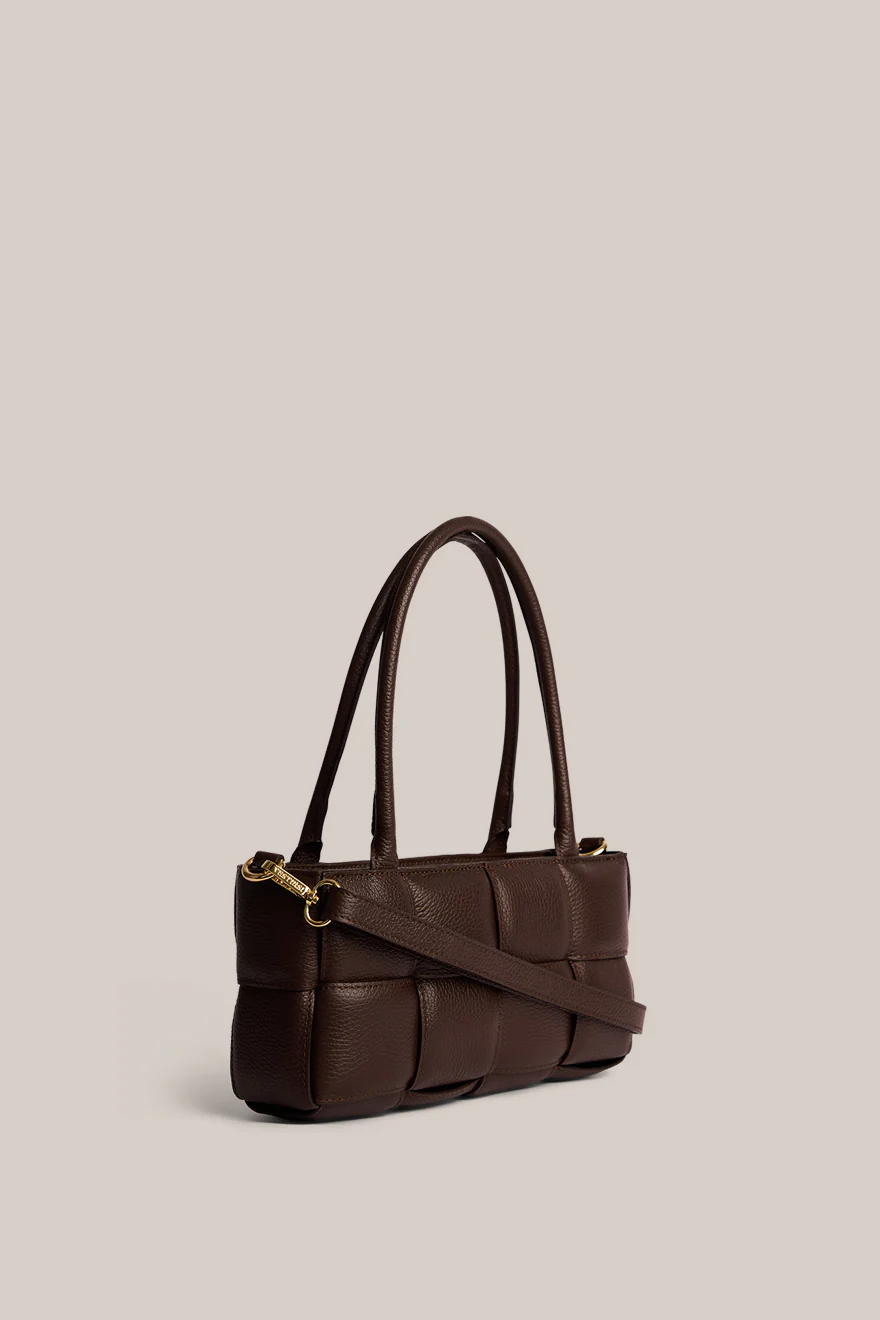 Margot Dark Chocolate Woven Baguette - Image 4