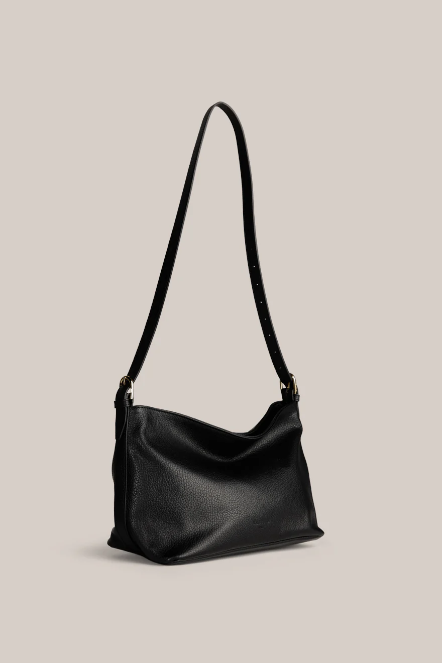 Pebbled Leather Crossbody Strap Mocha - Image 4