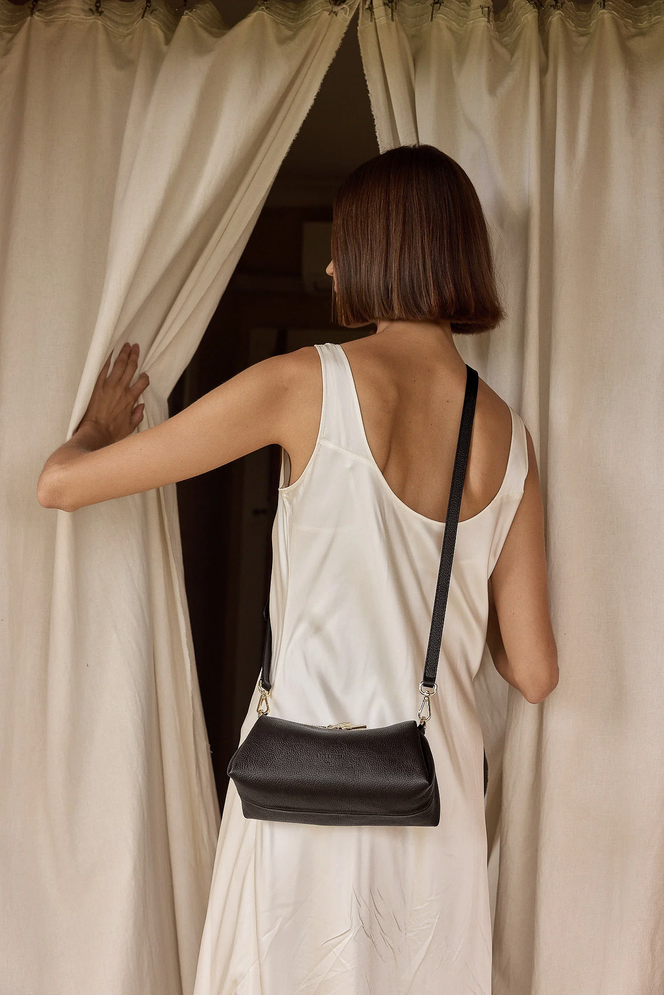Rita Black Mini Crossbody Bag - Image 6