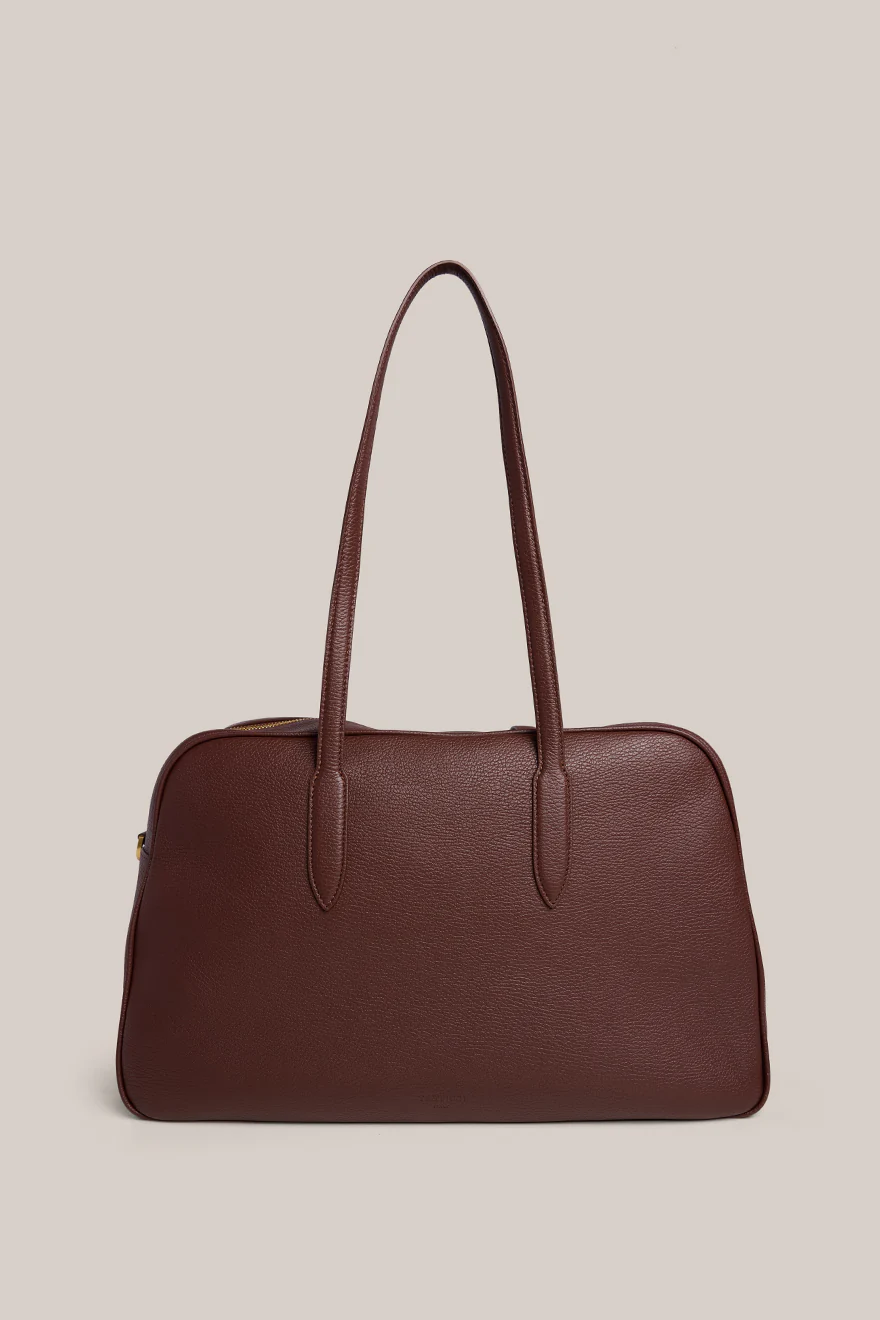 Vera Mahogany Large Bowler Bag - Image 5