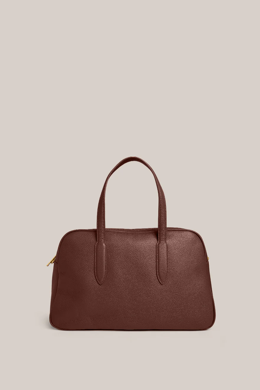 Vera Mahogany Medium Bowler Bag - Image 4